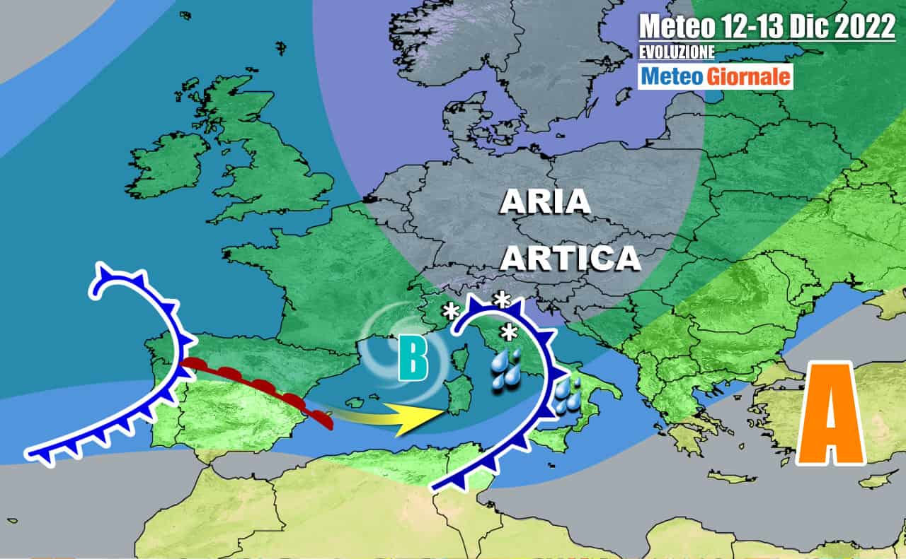 Meteo movimentato e invernale in settimana