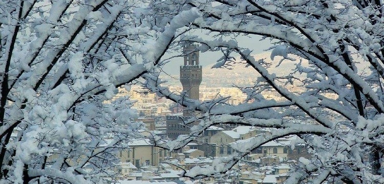 neve firenze toscana palazzo vecchio