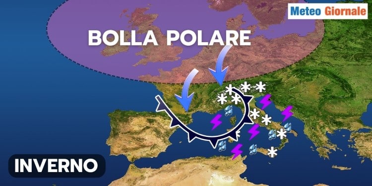 Meteo, “bolla d’aria dall’Artico, improvvisa. Brusco inizio d’Inverno
