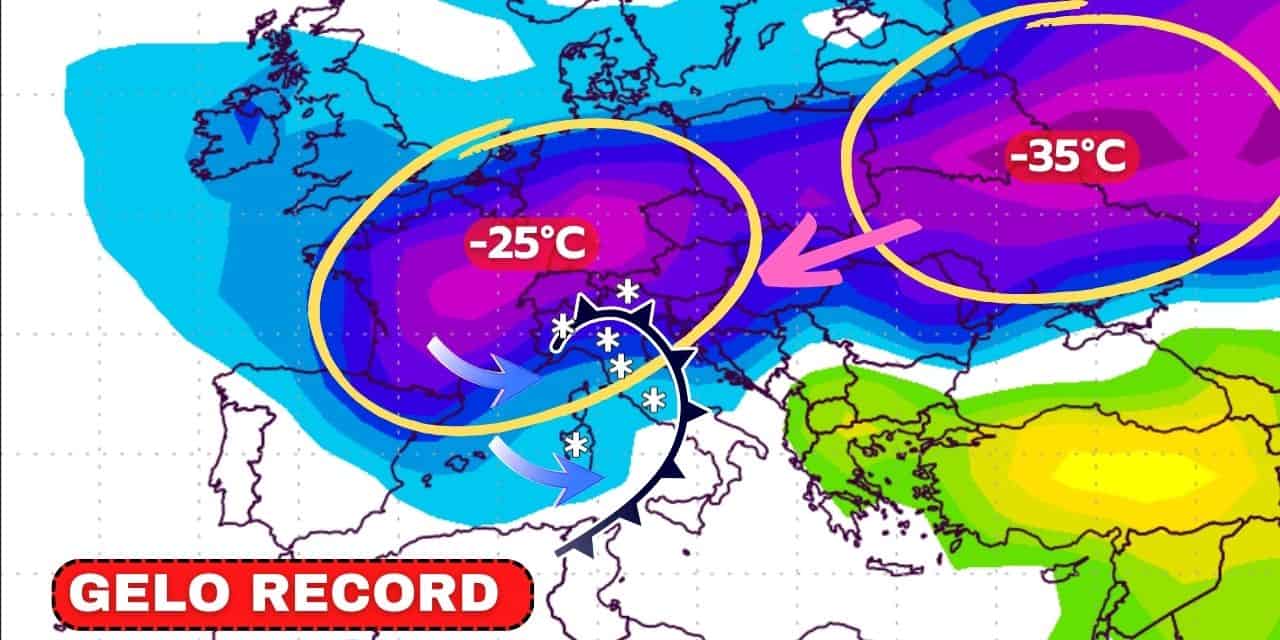 Meteo: bolle d’aria gelida. Perturbazione mediterranea. Italia sotto la neve
