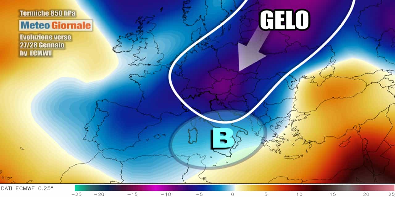 Meteo invernale ancora per diversi giorni, con arrivo del freddo più continentale