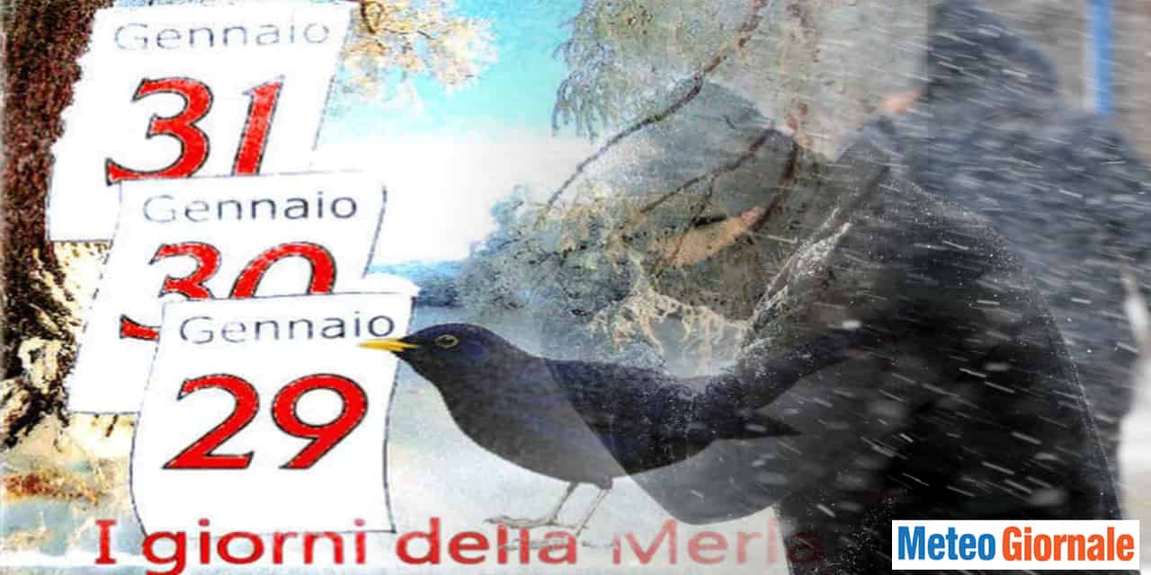 I giorni della Merla sono i più freddi dell'anno secondo un'antica tradizione