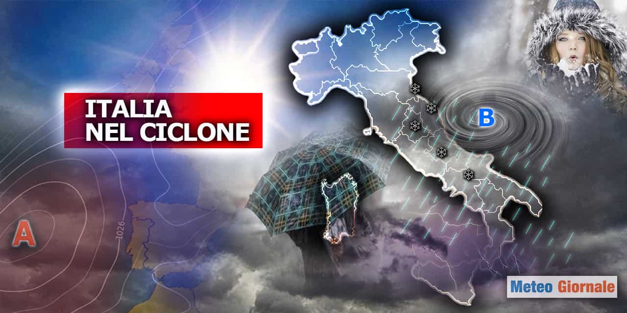 Meteo, Italia ancora nella morsa di un freddo Ciclone
