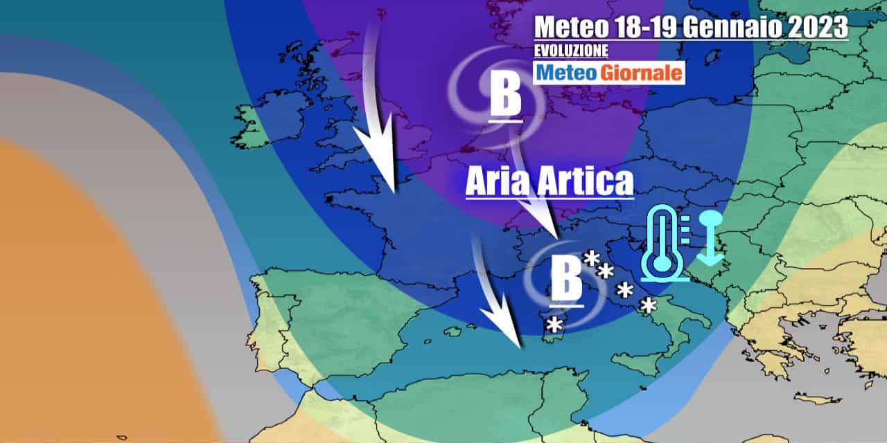 Meteo Italia: ciclone polare in arrivo con maltempo e neve fino in pianura