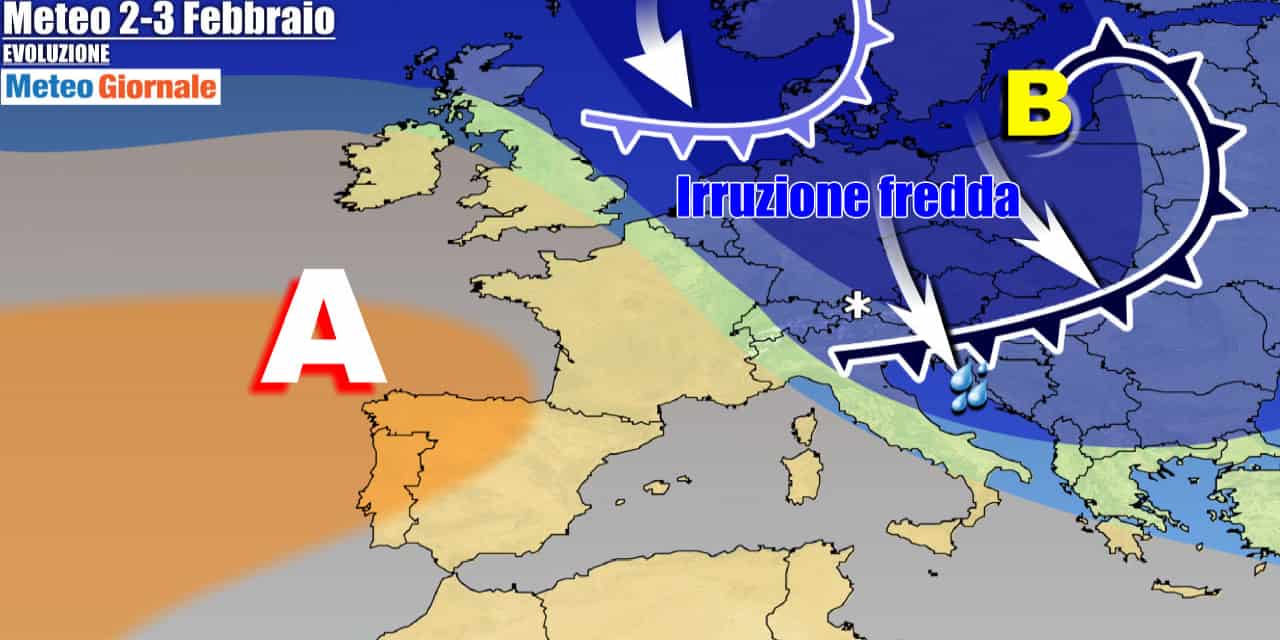 Aria più fredda in arrivo verso metà settimana