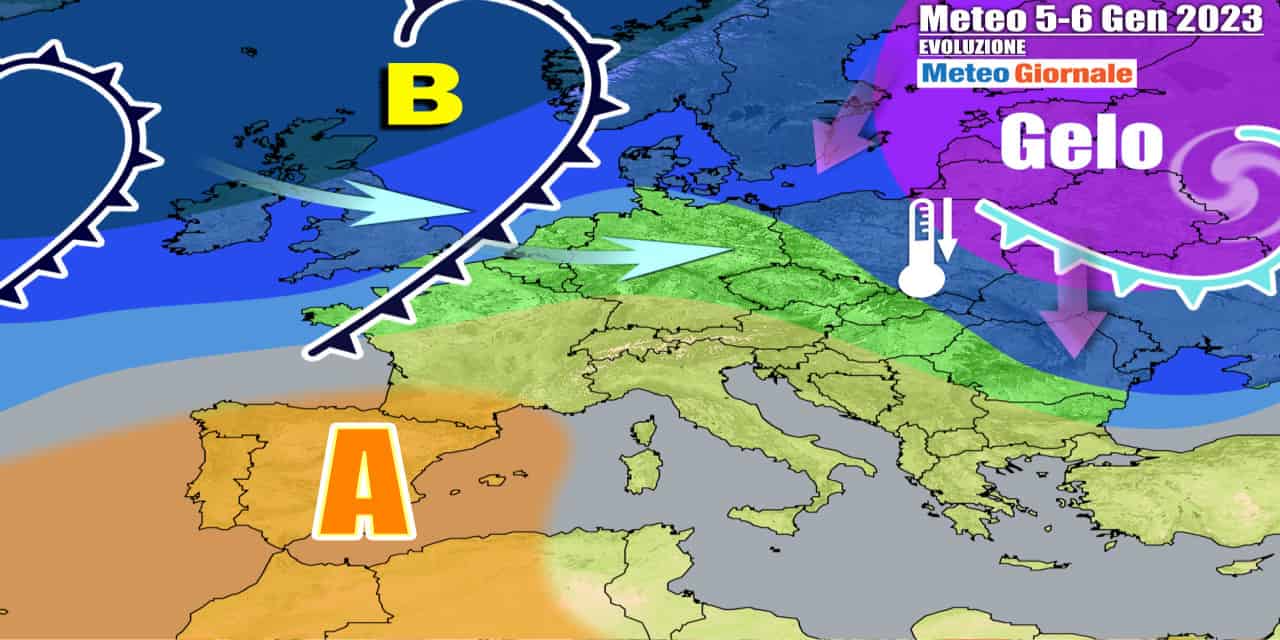 Dominio anticiclonico sull'Italia e sul Mediterraneo, ma con cambiamenti a livello europeo