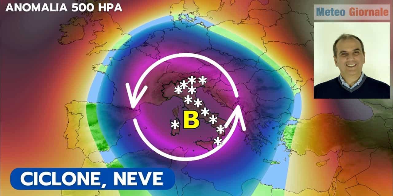 meteo con ciclone in italia e neve 54125