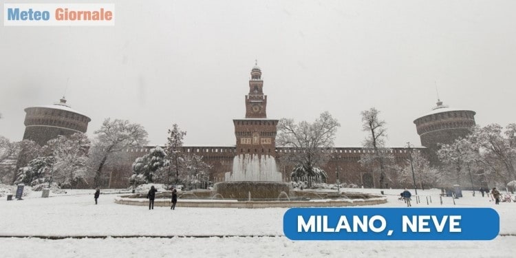 Meteo, arriva la Neve a MILANO lunedì 23 Gennaio