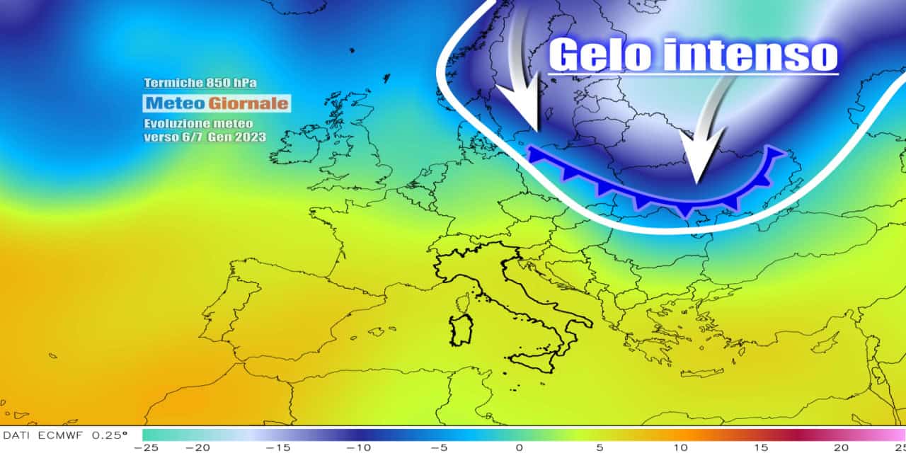 Grande freddo in arrivo su parte d'Europa