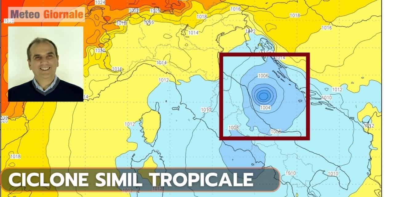 Meteo: Tropical Like Cyclone (TLC), ciclone dalle caratteristiche tropicali in Adriatico. Mappe e Meteosat