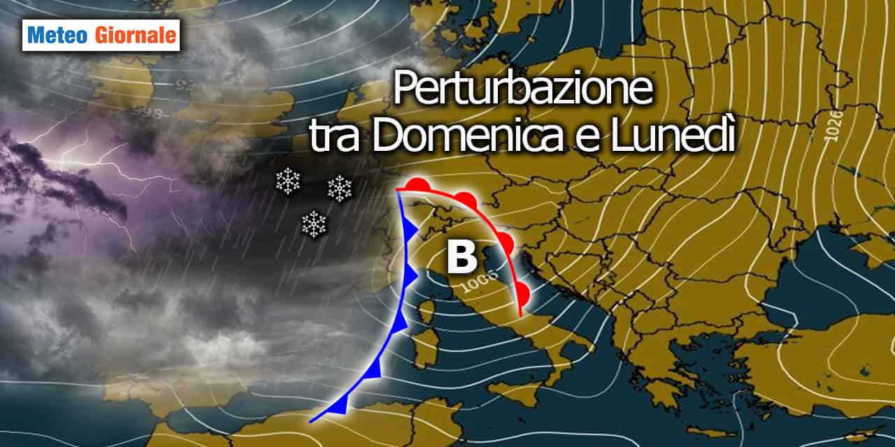Meteo Weekend, arrivano PIOGGE, NEVE e pure un CICLONE