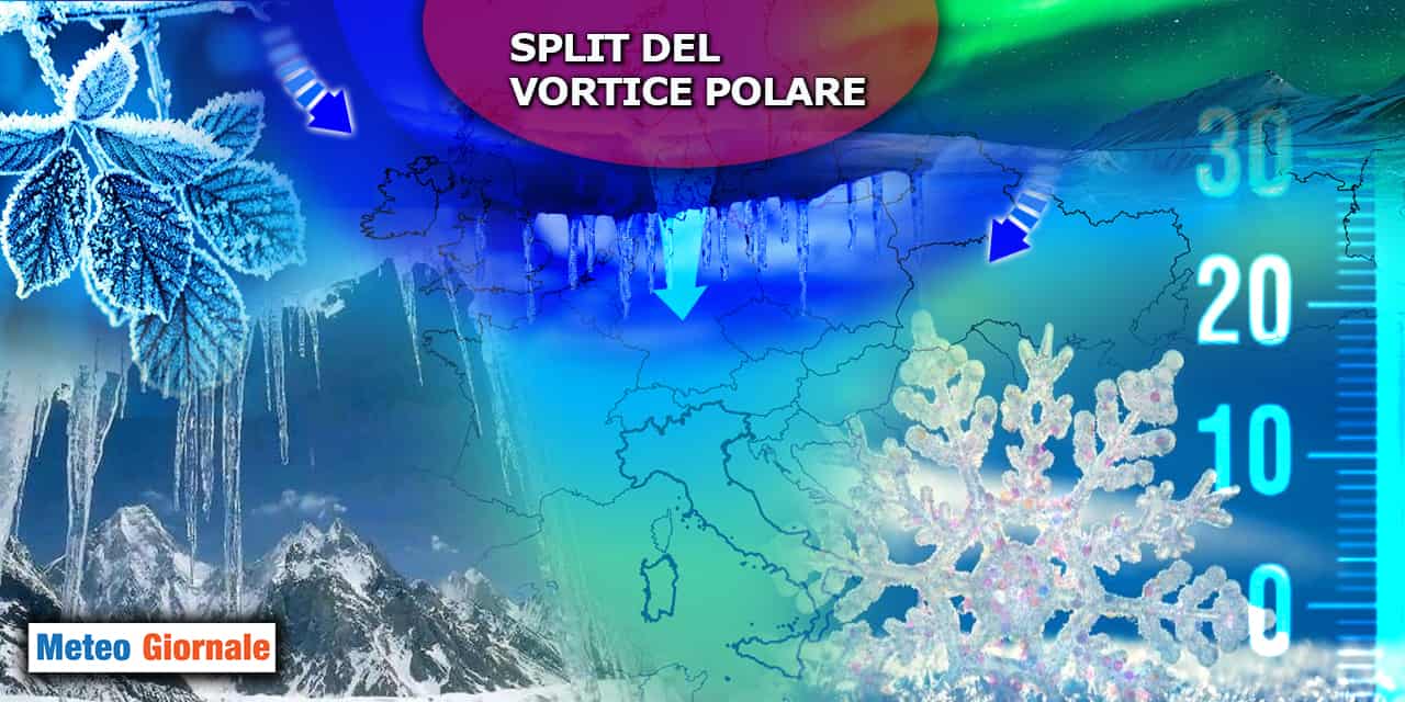 splitvorticepolare meteogiornale 180123