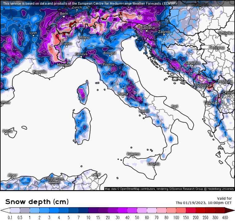 Meteo: gran neve copiosa sino a quote bassissime. Ultimo aggiornamento: fiocchi in pianura 2 xx model en 353 0 modez 2023011612 81 16 108 e1673901418467