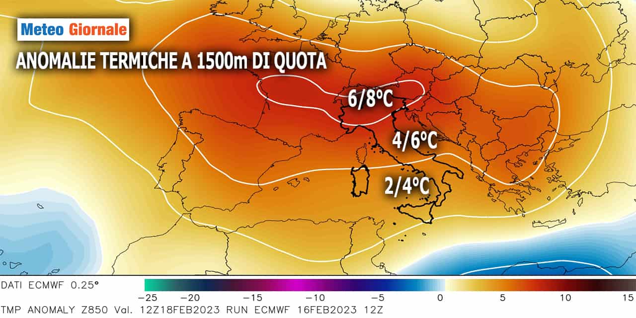 anomalie termiche 1500m meteogiornale170223