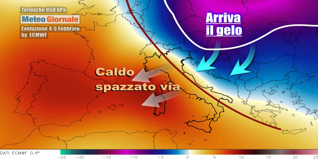 Nel weekend l'aria gelida spazzerà il tepore da alcune regioni