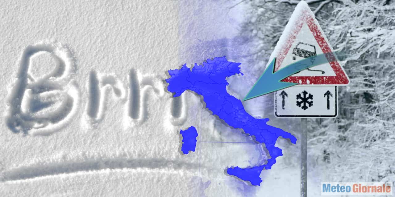 Meteo: neve fin sulle spiagge, fase più fredda dell’Inverno. Quanto durerà?