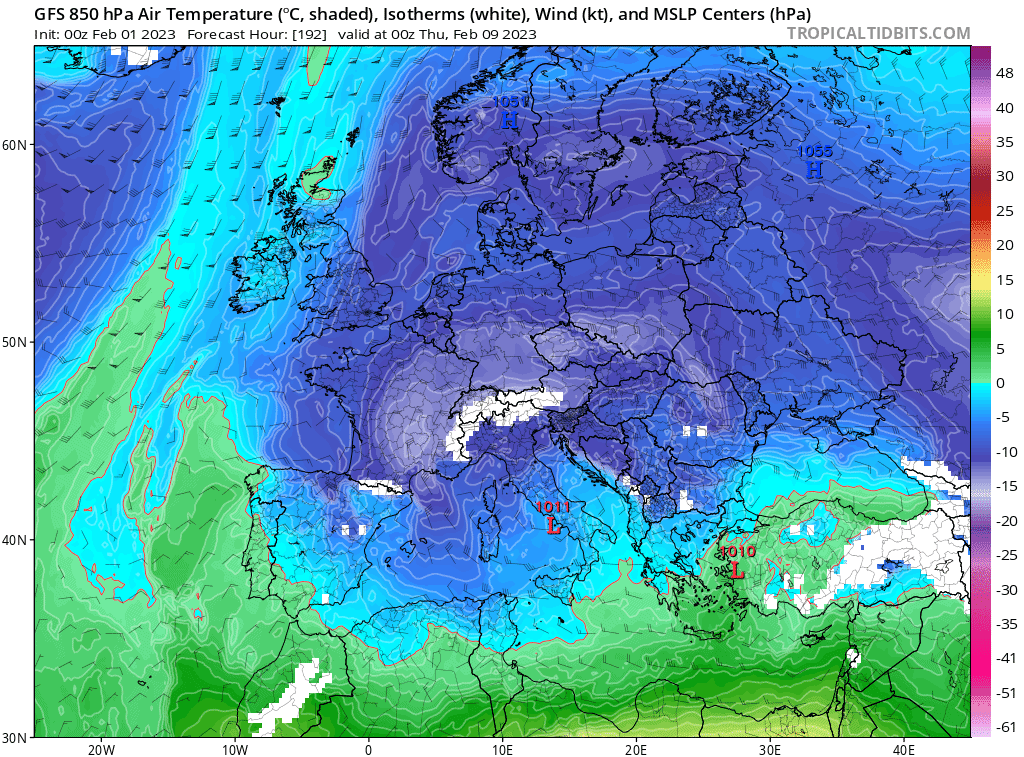 gfs T850 eu 33