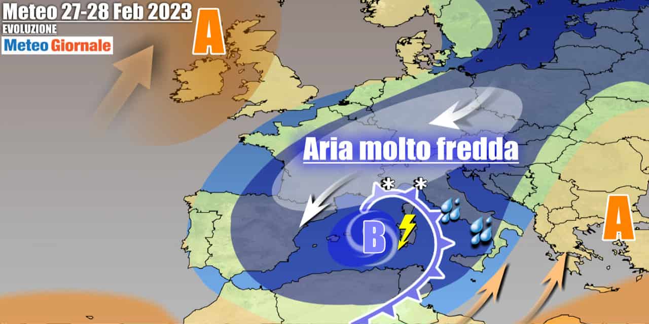Aria fredda con vortice mediterraneo anche in avvio di settimana
