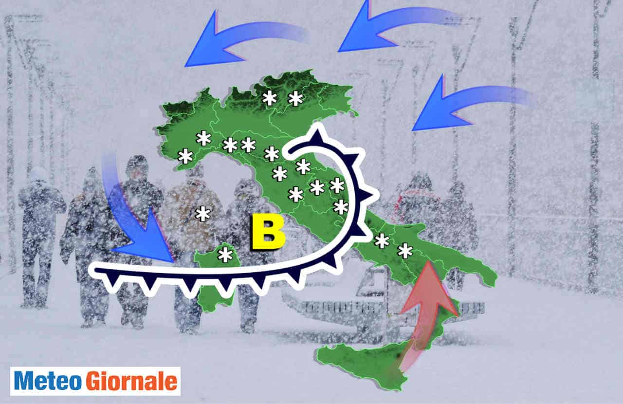 Meteo: sta arrivando la neve, si piomba in pieno Inverno e non sarà breve