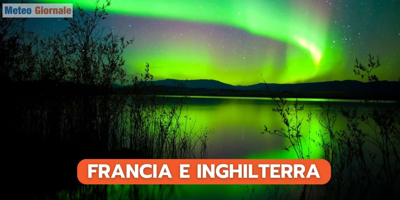 METEO: neve su Francia mediterranea, allarme Baleari. Aurora Boreale sino a Francia
