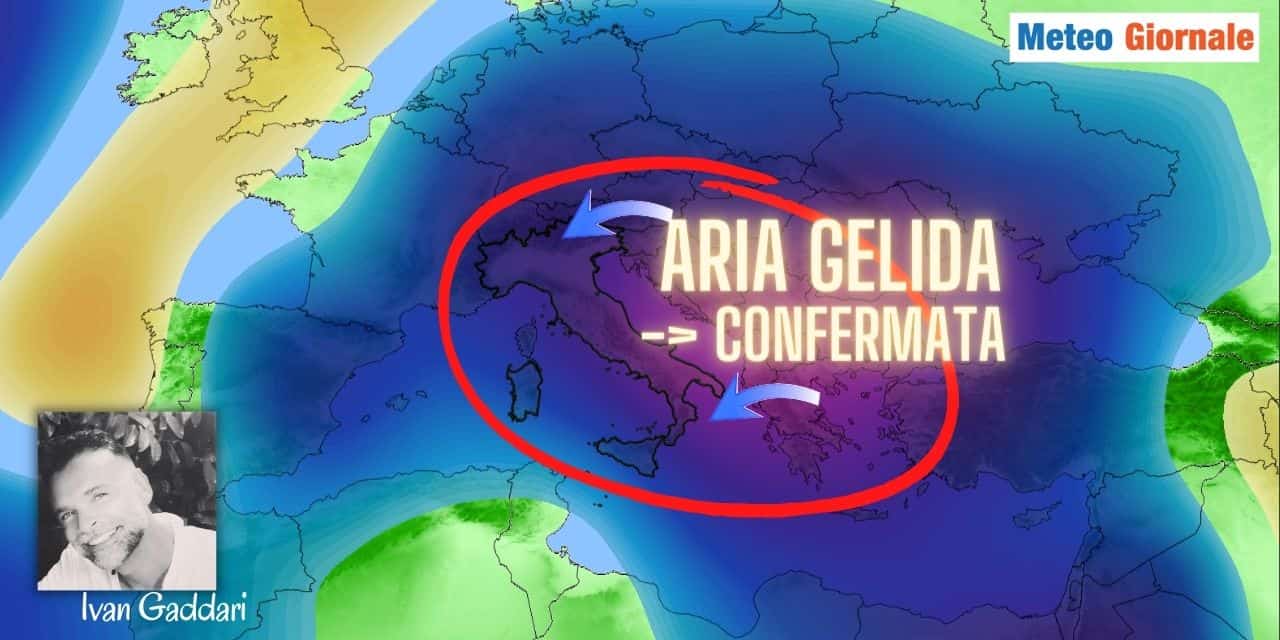 meteo giornale 15 giorni aria gelida