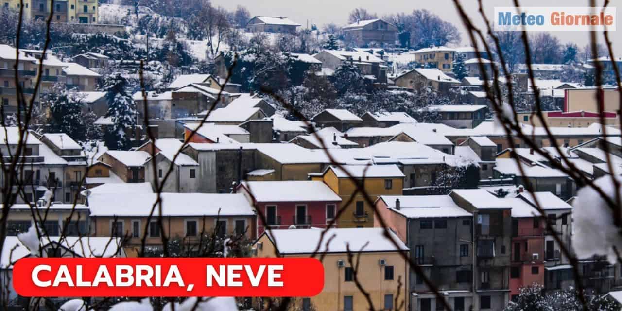 Meteo Calabria. Neve abbondante. Peggioramento