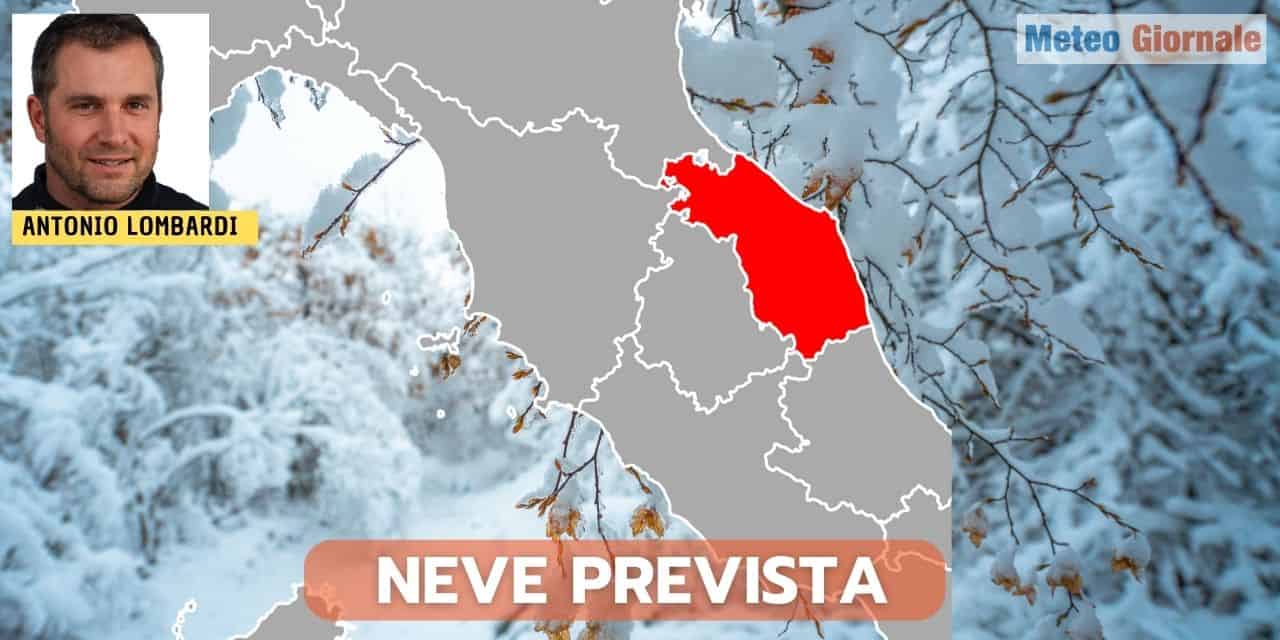 Meteo Marche, Snow adriatic effect: neve già nelle prossime ore