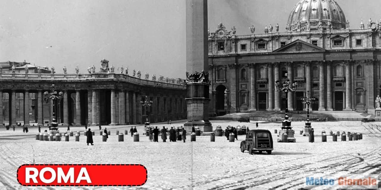 meteo roma grande gelo 1956