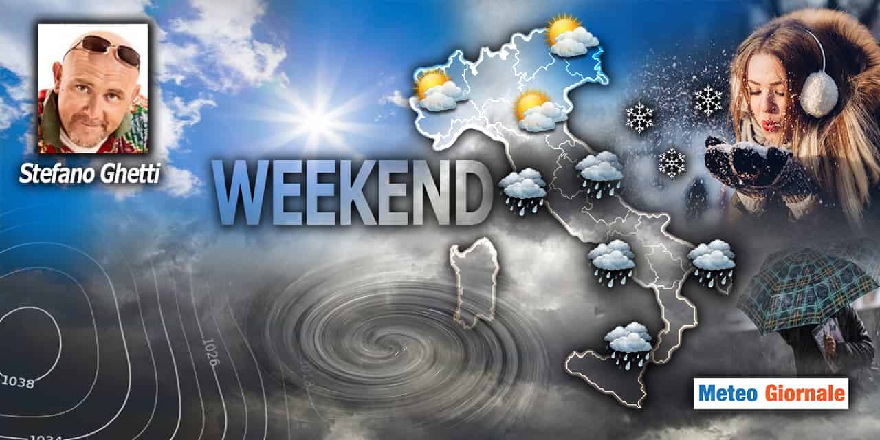 Meteo Weekend: piomba l’INVERNO, tornano Piogge, Freddo e Neve
