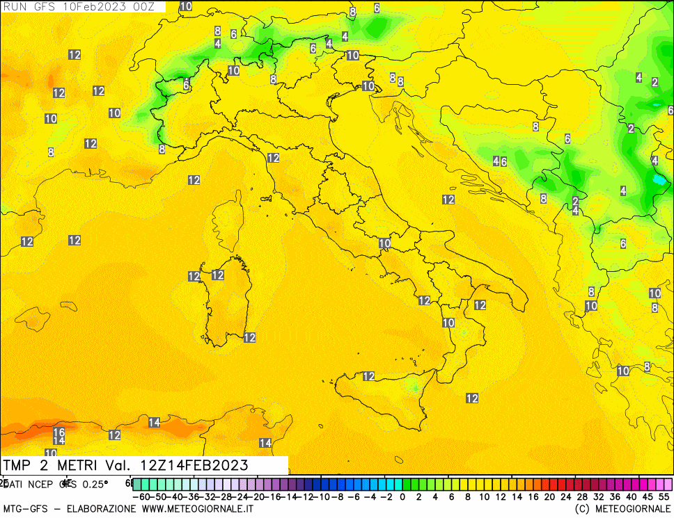 temperature massime san valentino