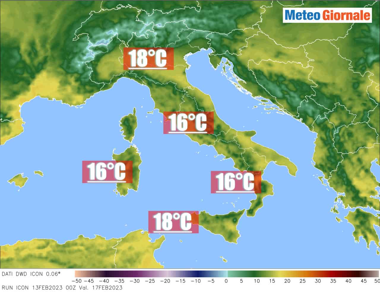 Temperature massime previste: meteo di Primavera in Febbraio