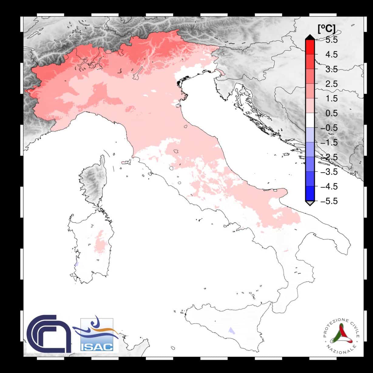 anomalie temperature febbraio 2023 isac cnr