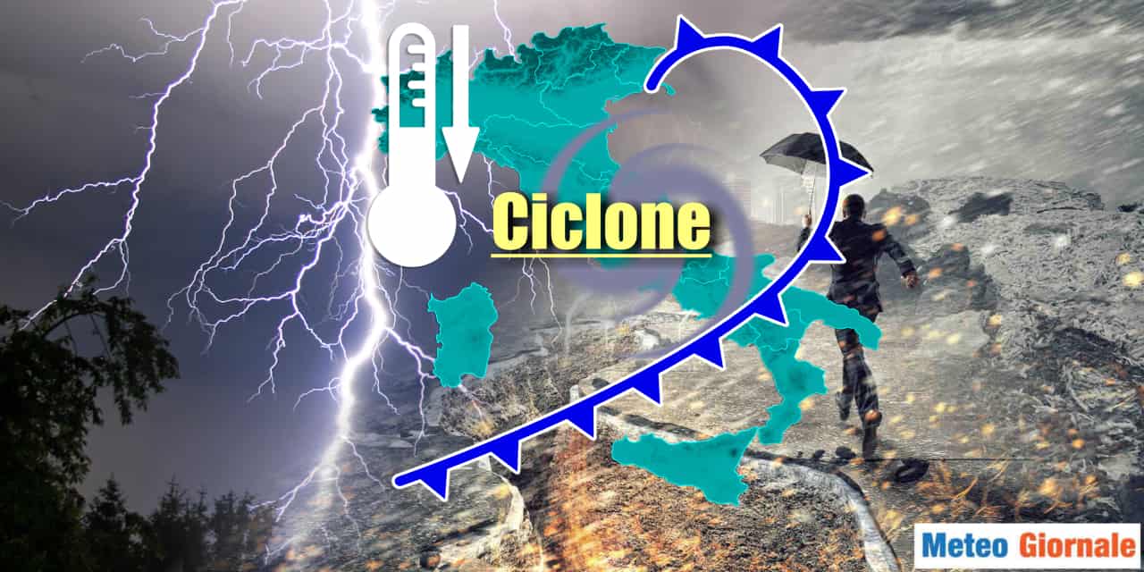 Fase perturbata ciclonica nei primi giorni della nuova settimana