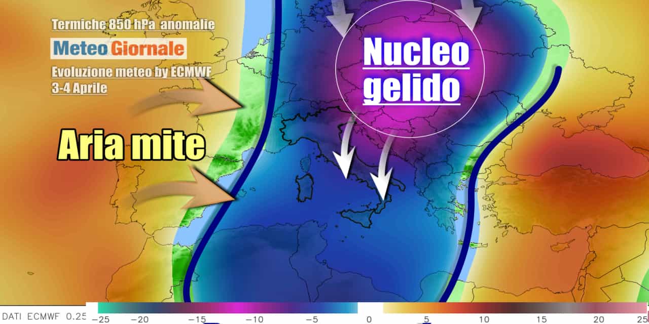 Clima invernale per più giorni nella prima parte di Aprile