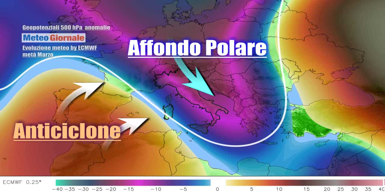 Aria fredda e maltempo verso l'Italia, ma durerà poco