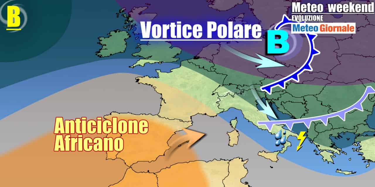 Italia tra l'anticiclone ed aria più fredda diretta sui Balcani