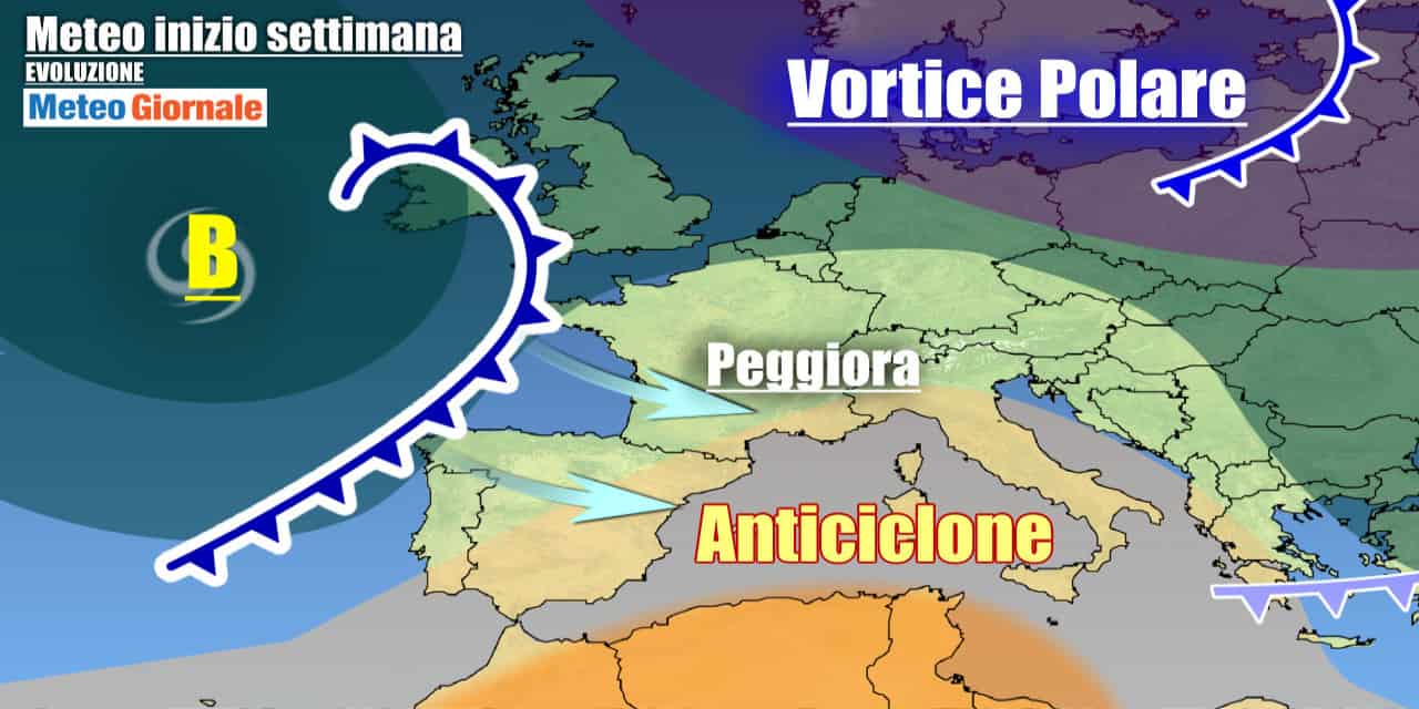 Fronte perturbato ad inizio settimana