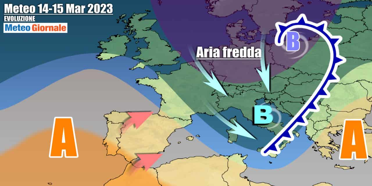 Nuova fase turbolenta sull'Italia, ma già nel corso di metà settimana rimonterà l'anticiclone