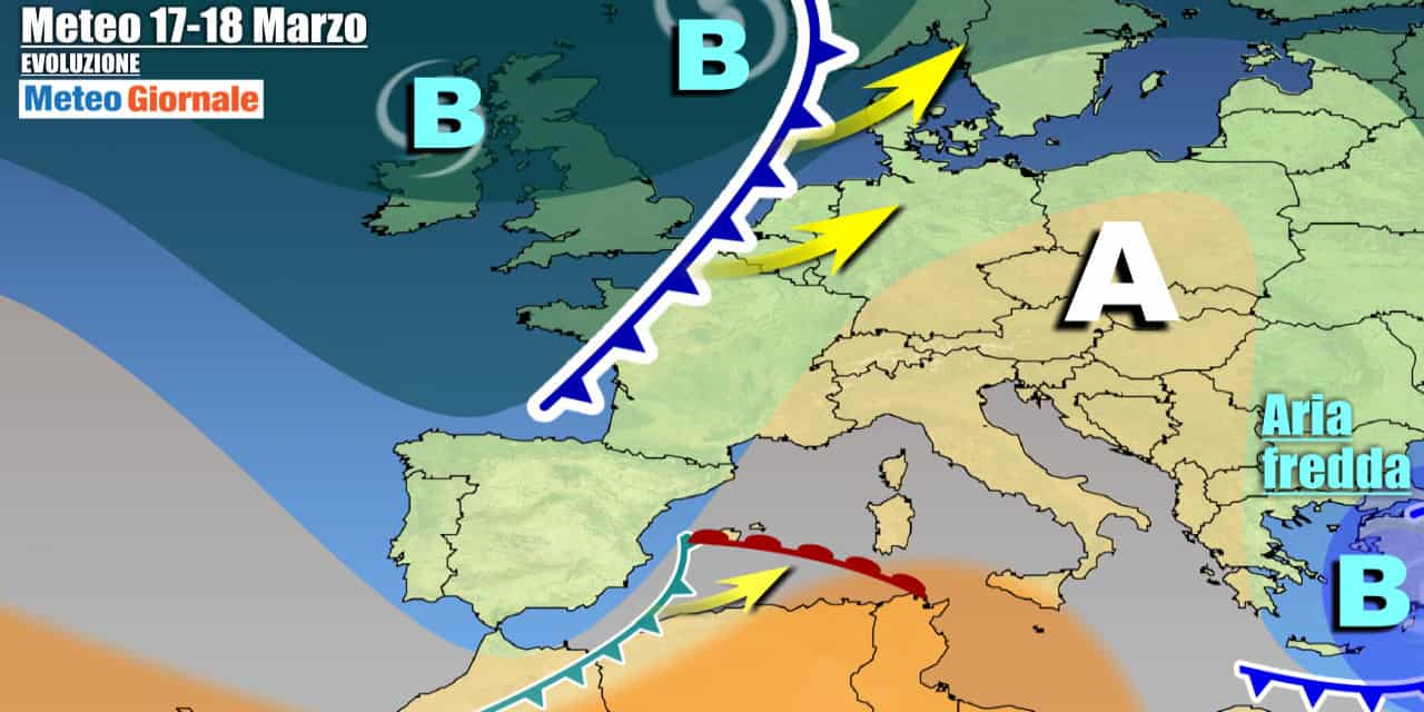 Cambia di nuovo lo scenario, con anticiclone e aria più mite