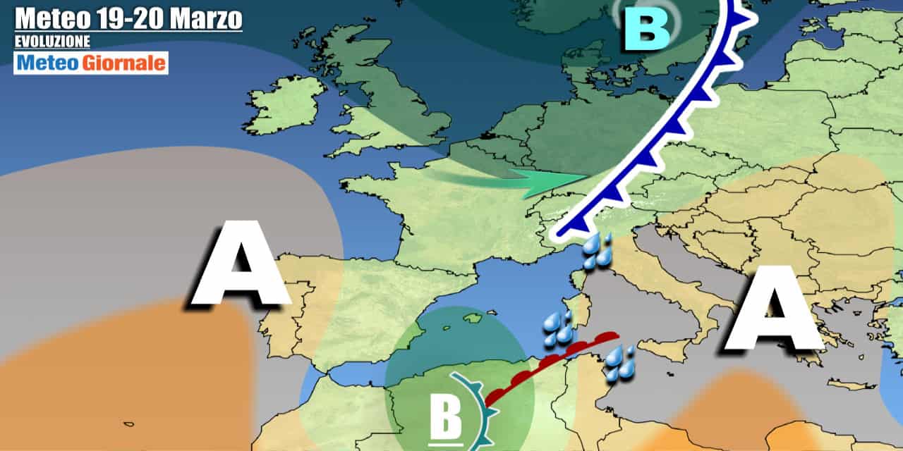 Anticiclone in lieve indebolimento da domenica