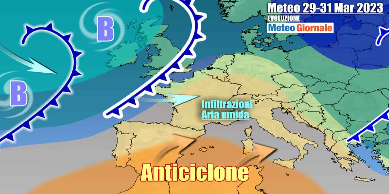 Meteo anticiclonico a metà setttimana