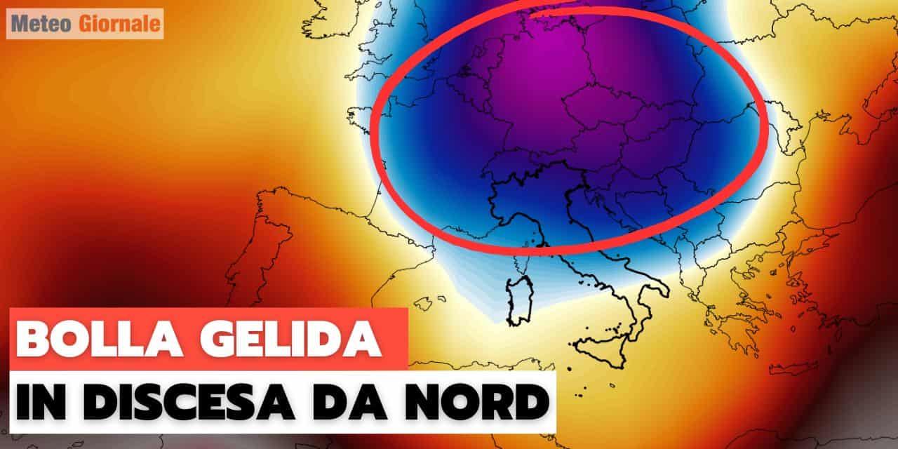 meteo con bolla gelida in discesa da nord 412