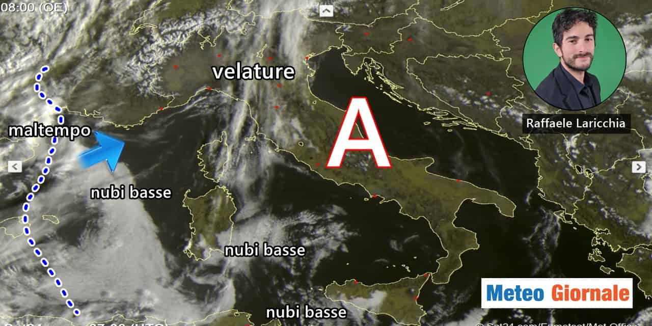 Meteo: alta pressione solo per poche ore, cambia tutto a breve!