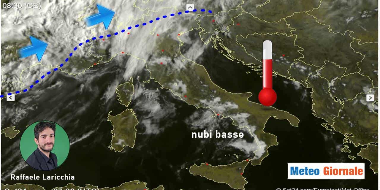 Meteo: tanta MITEZZA ma arrivano i primi disturbi