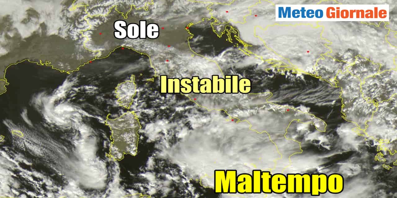 Rovesci e temporali, il vortice non molla la presa