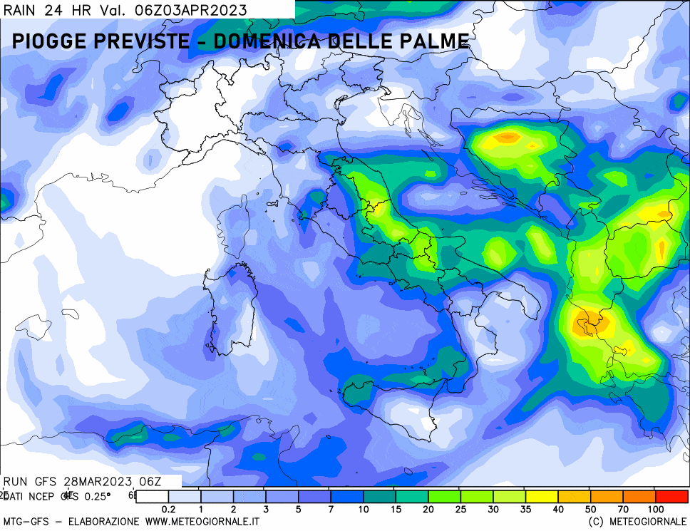 piogge domenica palme