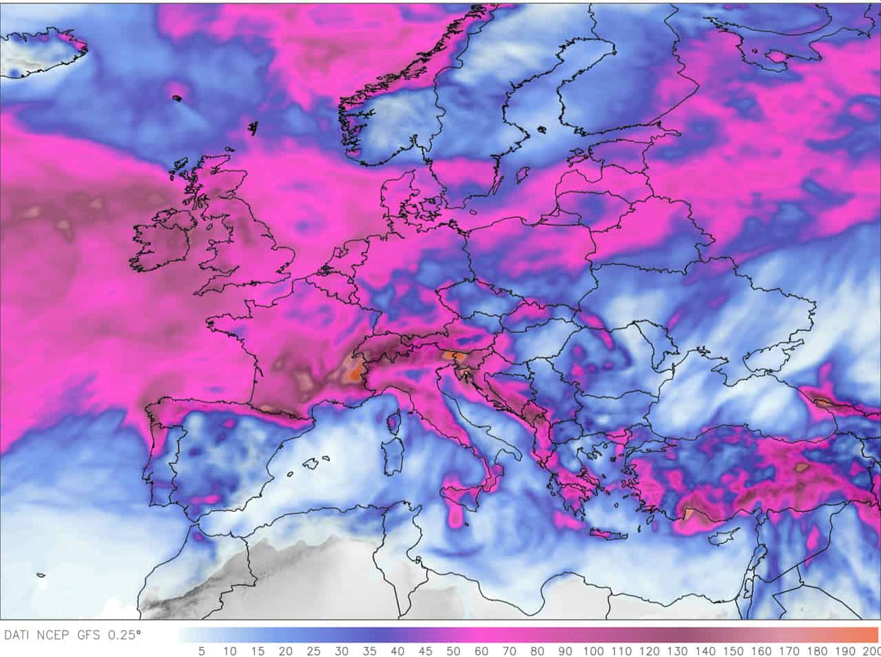 piogge previste in europa 85132