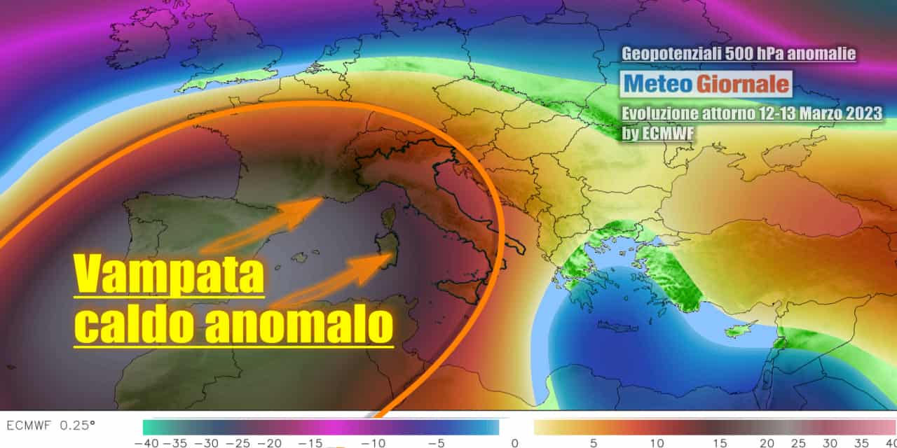 Caldo da piena primavera verso il prossimo weekend