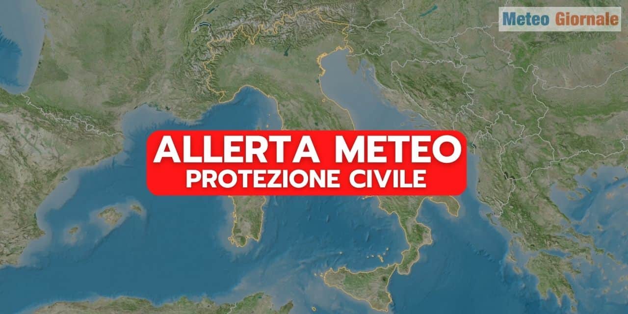 Allerta Meteo Protezione Civile anche per domani 4 Aprile
