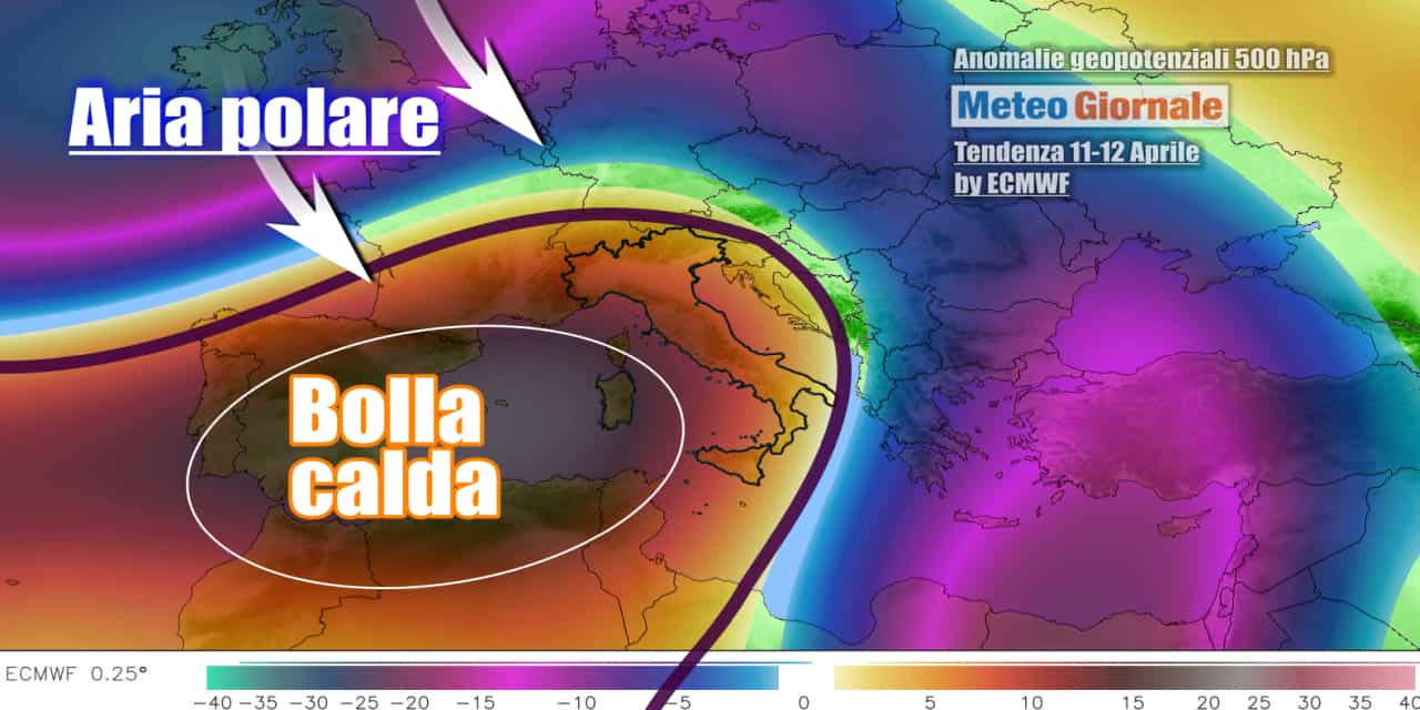 Anticiclone subtropicale in arrivo, ma non durerà
